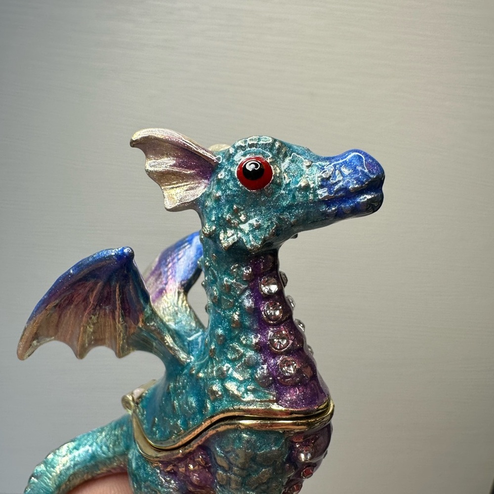 Blue Dragon Tchotchke Trinket Box NIB